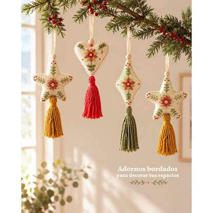 ¡NUEVO! KIT BORDADO - ADORNOS NAVIDAD
